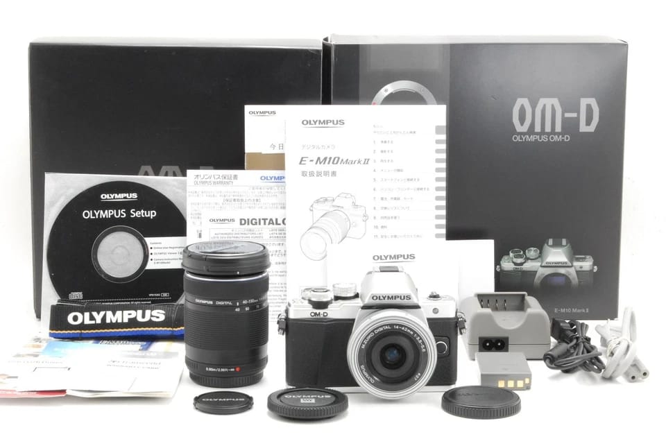 OM SYSTEM OM-D E-M10 Mark II Digital Cameras Black New Body Only