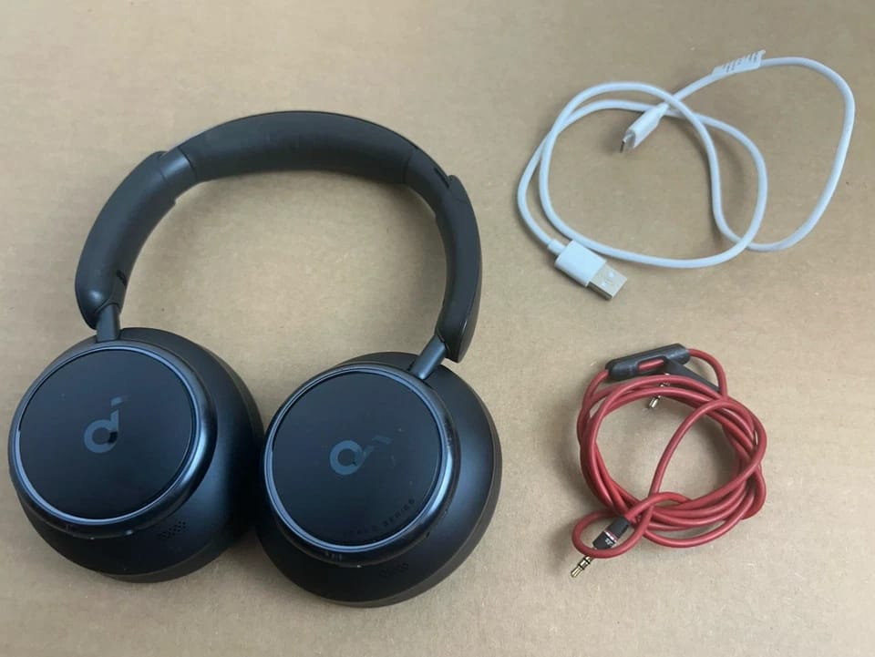Soundcore Space Q45 Headphones & Earbuds White New