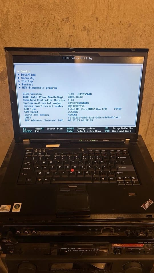 Lenovo ThinkPad T500 Computers