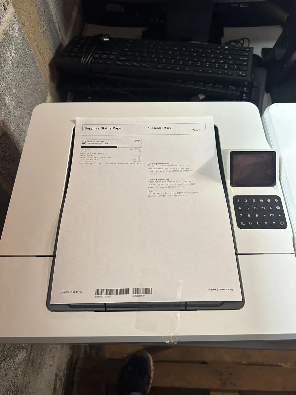HP Laserjet M406dn Printers Used - Good
