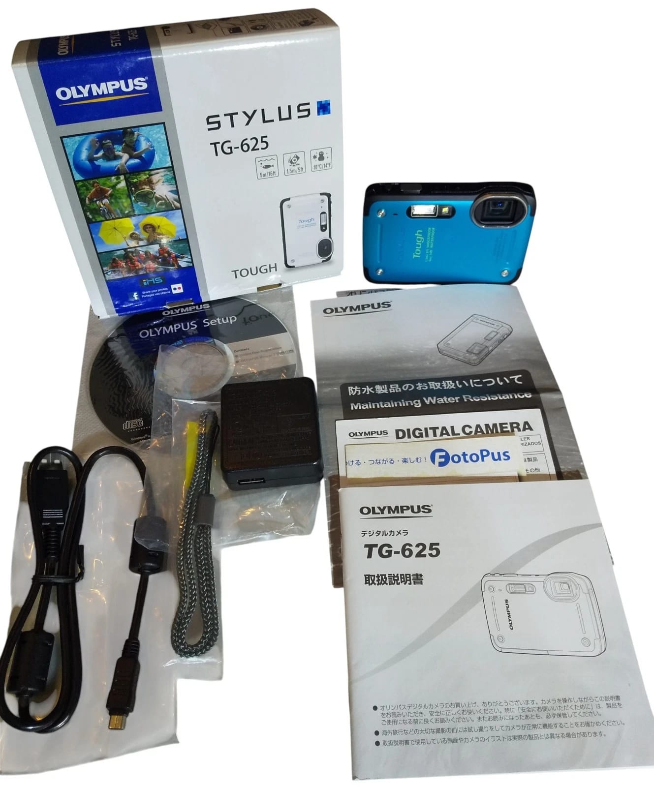 OM SYSTEM tg-625 Digital Cameras White New Body Only