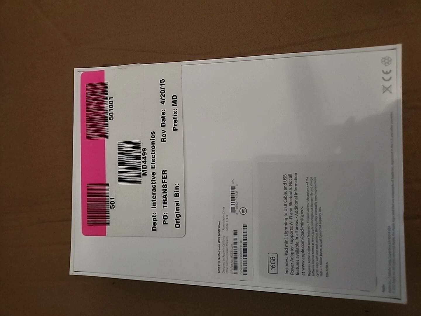 Apple iPad Mini 1st Tablets Silver 16GB Used - Acceptable 7.9"
