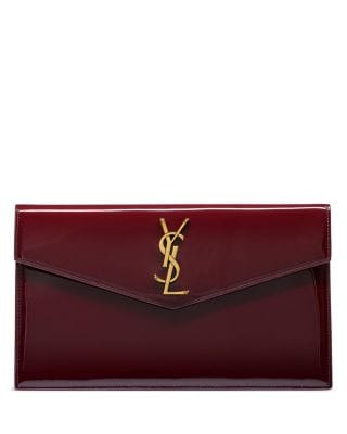 Saint Laurent Uptown Clutch Women's bags Unspecified Rouge Legion Patent Leather New