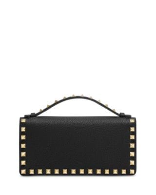 Valentino Garavani Rockstud Wallet on Chain (Rockstud Wallet with Chain) Women's bags Black New