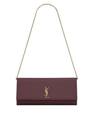 Saint Laurent Kate Clutch Women's bags Unspecified Dark Beige Grain De Poudre Gold New