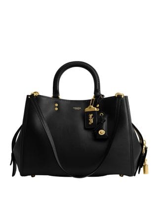 Coach Rogue Shoulder Bag Women's bags Black Glovetanned Pebble Leather New