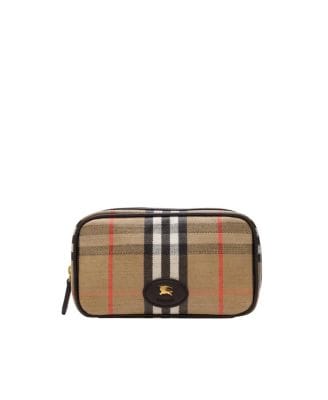 Burberry Highlands Pouch Women's bags Unspecified Sand Canvas New