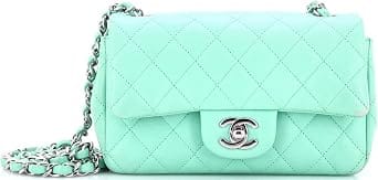 Chanel Single Flap Shoulder Bag Women's bags Mini Pink Lambskin Silver New