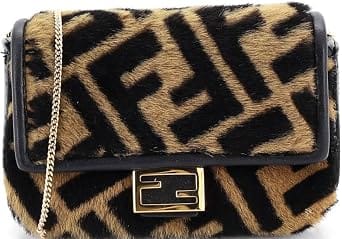 Fendi Baguette Crossbody Women's bags Nano Unspecified Embroidered Canvas New