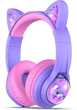iClever Meow Jelly Headphones & Earbuds Purple New