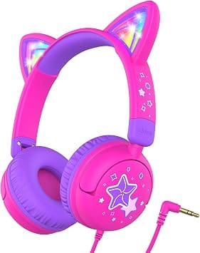 iClever Meow Lollipop Headphones & Earbuds Pink New