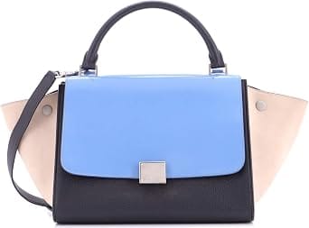 Celine Trapeze Top Handle Women's bags Small Green Leather New