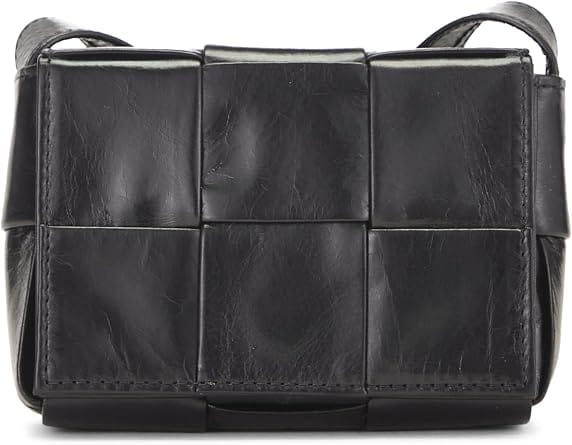 Bottega Veneta Candy Cassette Crossbody Women's bags Black Lambskin Maxi Intreccio New