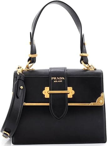 Prada Cahier Shoulder Bag Women's bags Medium Black Saffiano New