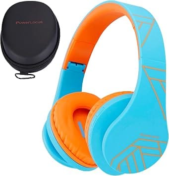 PowerLocus P2 Kids Headphones & Earbuds Blue New