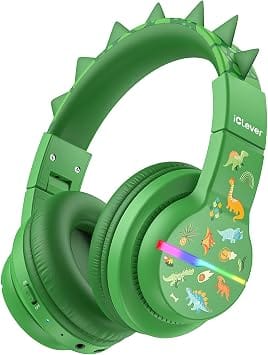 iClever BTH12-Dinosaur Headphones & Earbuds Green New