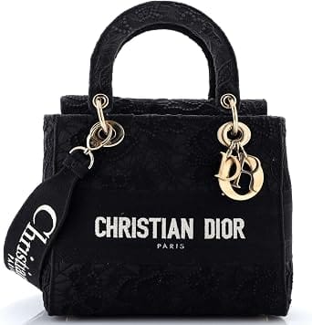 Dior Lady D-Lite Top Handle Women's bags Mini Powder Pink Canvas Gold New
