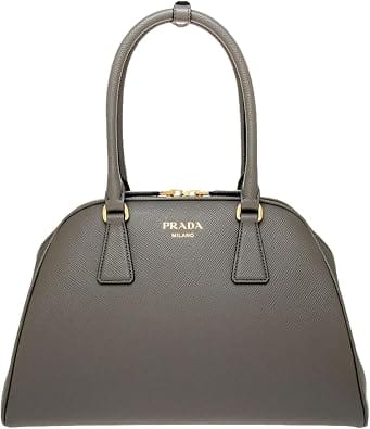 Prada Double Top Handle Women's bags Medium Marmo Saffiano Leather New