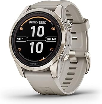 Garmin fēnix 7S Pro - Sapphire Solar Edition Smartwatches Gold 42mm Used - Like New