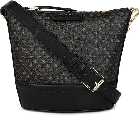 Calvin Klein Ash Crossbody Women's bags Brown Monogram New