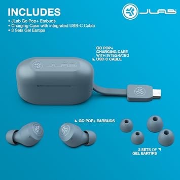 JLab GO Air POP Headphones & Earbuds Black New