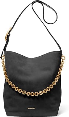 Michael Kors Nolita Bucket Bag Women's bags Small Pale Gold Polished Pebble Leather New