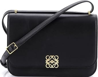 Loewe Goya Shoulder Bag Women's bags Medium Black Pleated Leather New