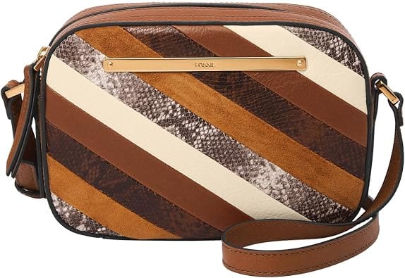 Fossil Liza Crossbody Women's bags Multicolor Python Effect Embossed Leather New