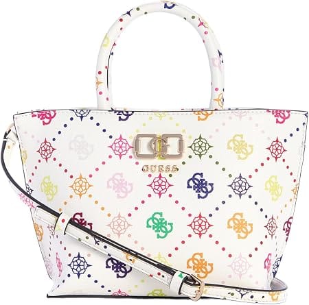 Guess Emelie Women's bags White Faux Leather Tote Mini New