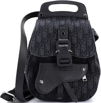 Dior Saddle Backpack Women's bags Unspecified Canvas Black New