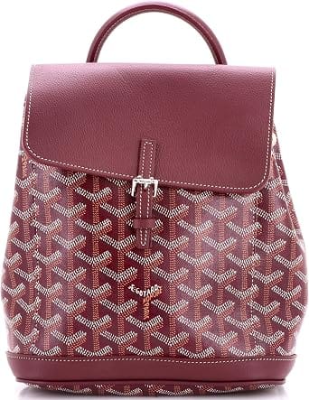 Goyard Alpin Backpack Women's bags Mini Burgundy Coated Canvas New