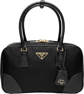 Prada Re-Edition Top Handle Women's bags Black Saffiano Leather New