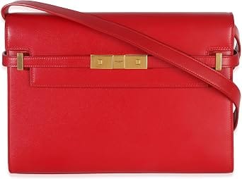 Saint Laurent Manhattan Shoulder Bag Women's bags Unspecified Black Smooth Leather Gold New