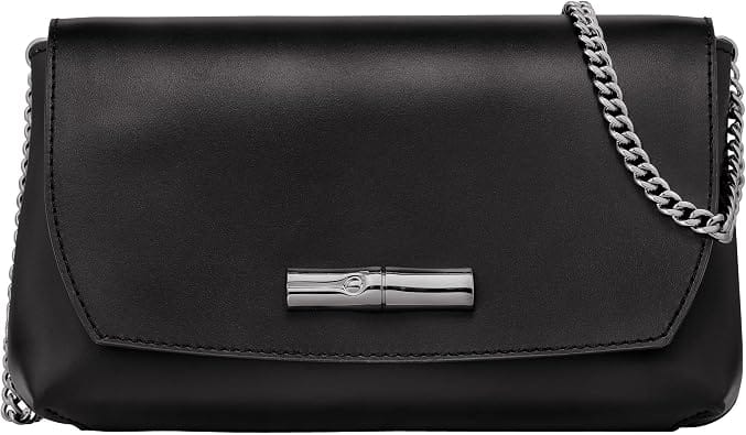 Longchamp Le Roseau Crossbody Women's bags Medium Black Leather New