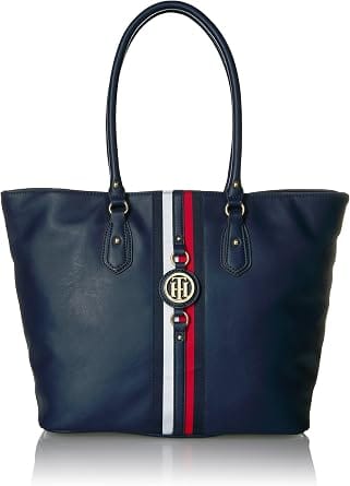 Tommy Hilfiger Jaden Tote Women's bags Large Gold Signature Monogram New