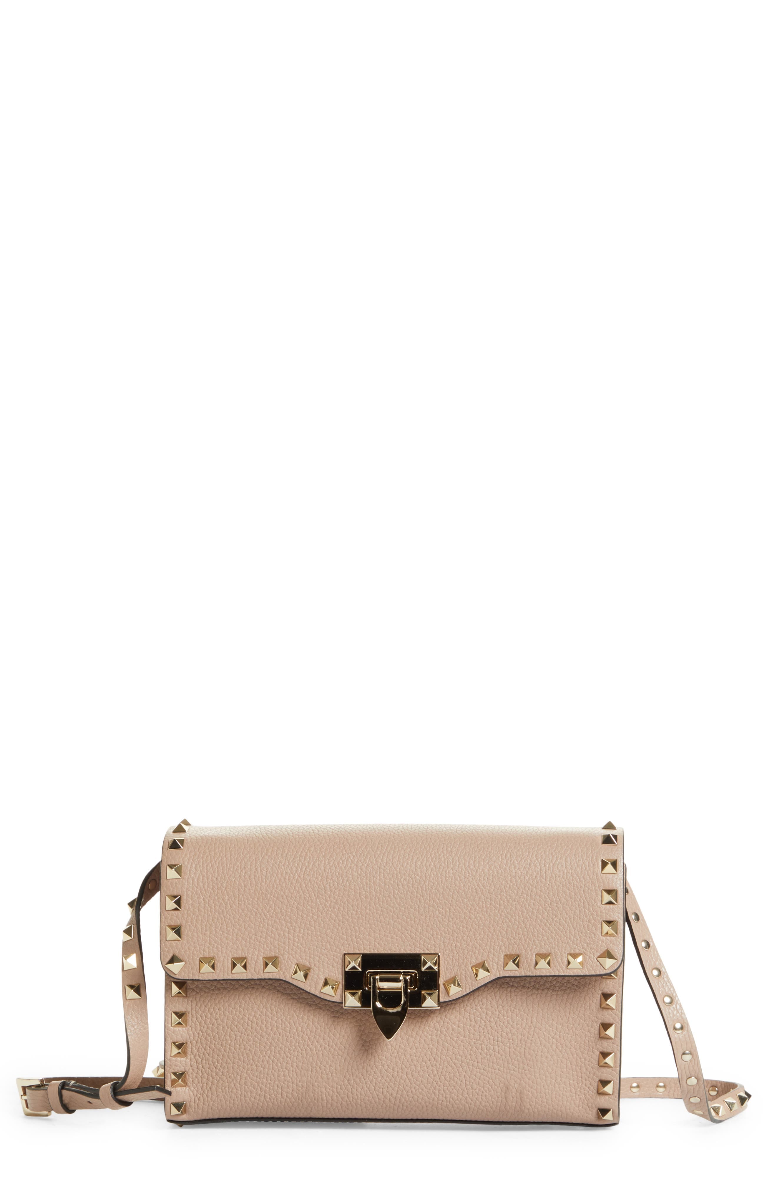 Valentino Garavani Rockstud Shoulder Bag Women's bags Small Pink Leather New
