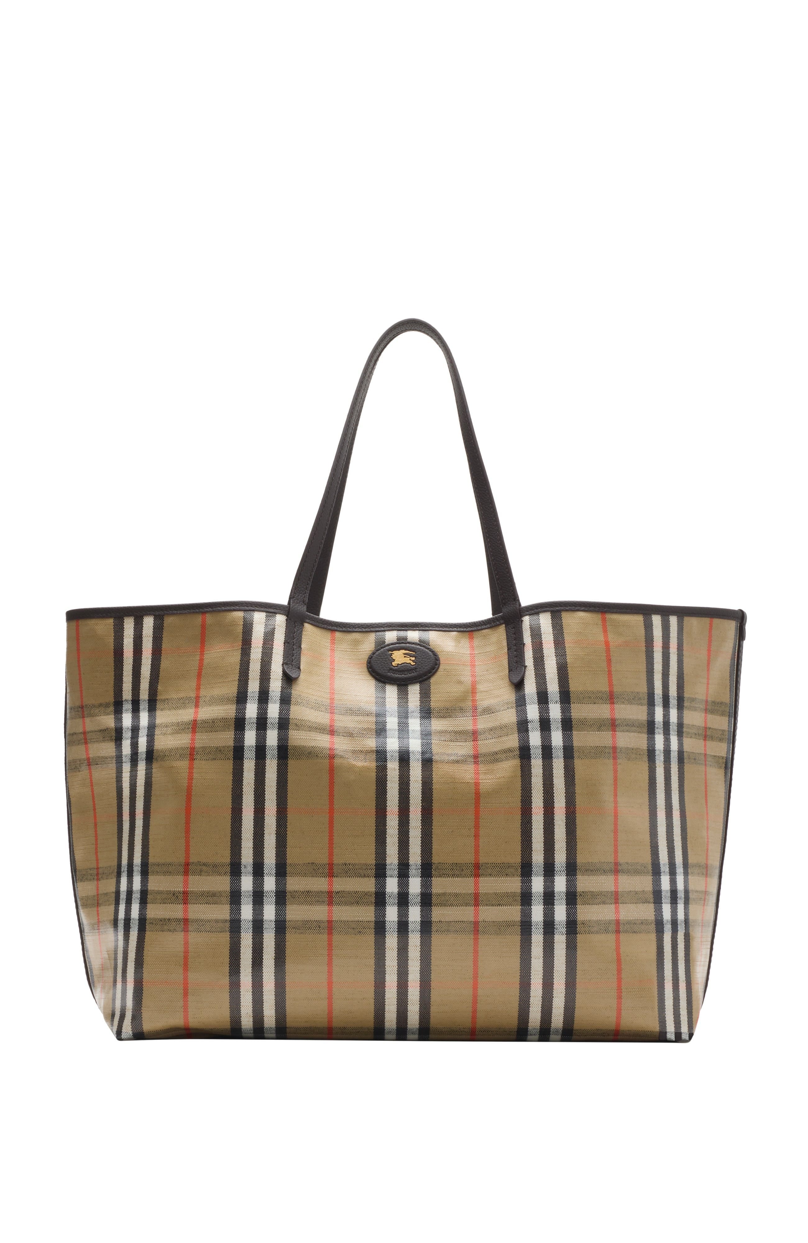 Burberry Highlands Tote Women's bags Medium Sand Canvas New