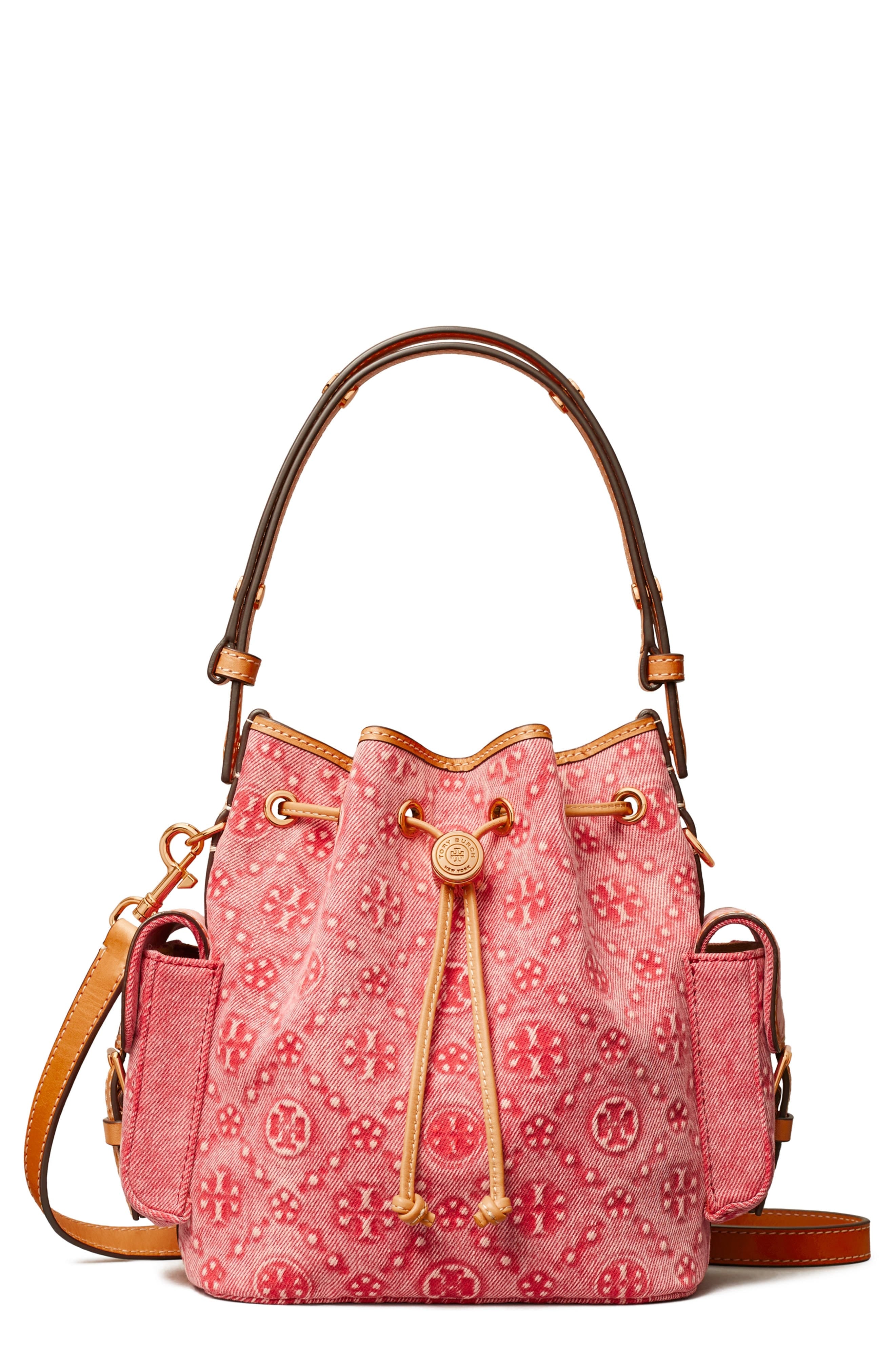 Tory Burch T Monogram Bucket Bag Women's bags Unspecified Monogram Denim New