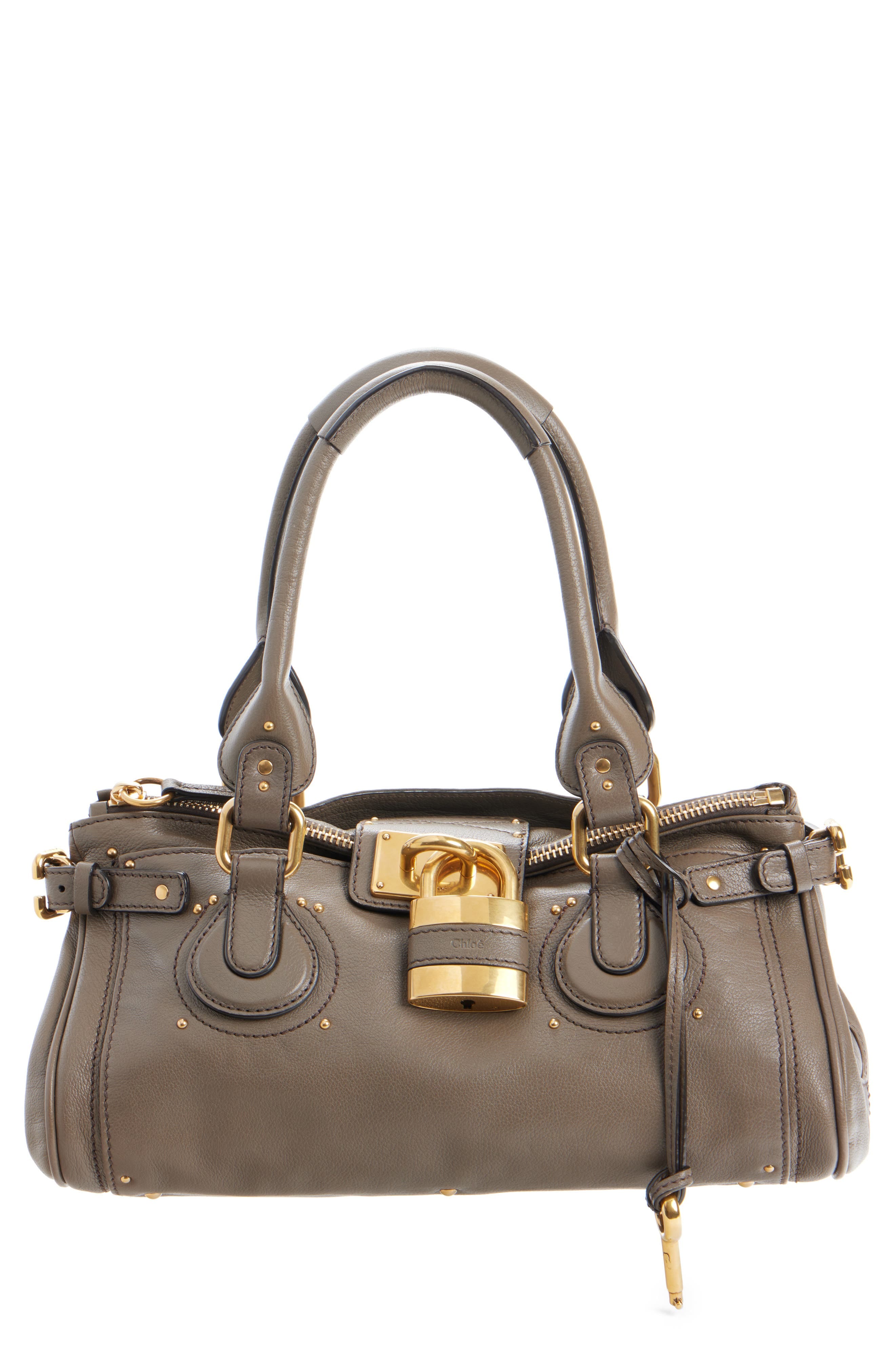 Chloé Paddington Shoulder Bag Women's bags Black Grained Leather New