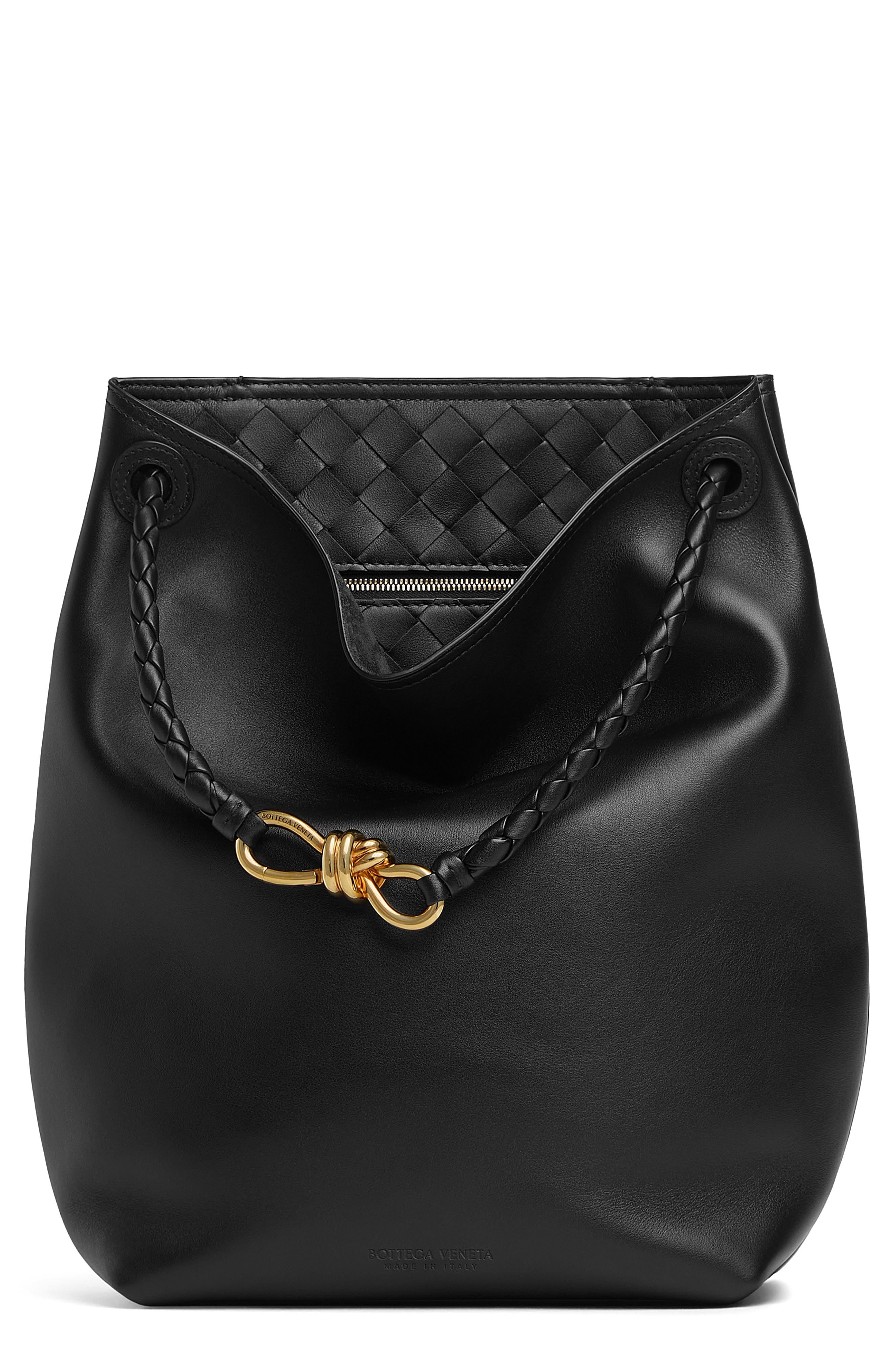 Bottega Veneta Andiamo Bucket Bag Women's bags Unspecified Pale Blue Intrecciato Small New