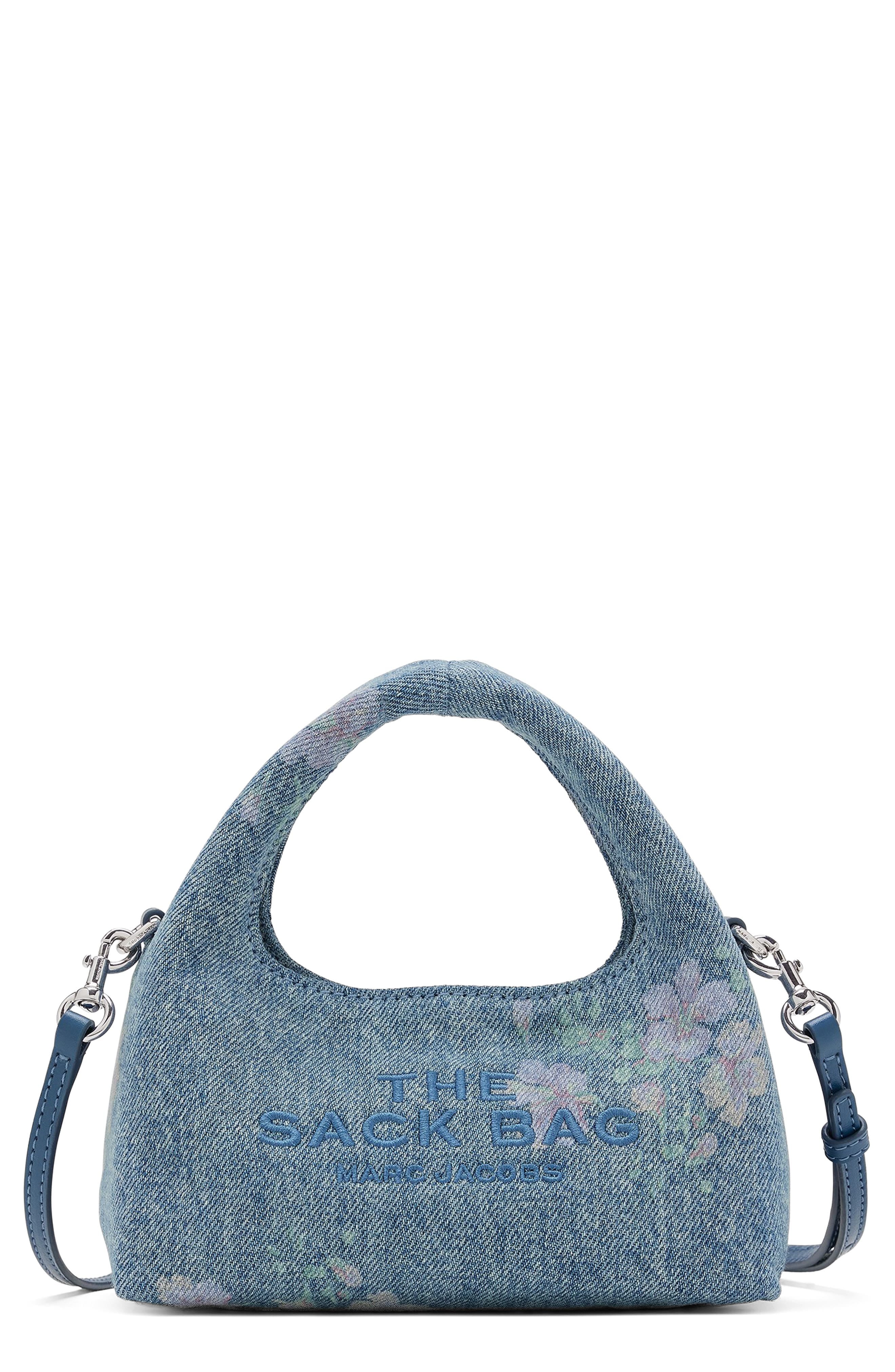 Marc Jacobs The Sack Bag Crossbody Women's bags Micro Blue Denim New