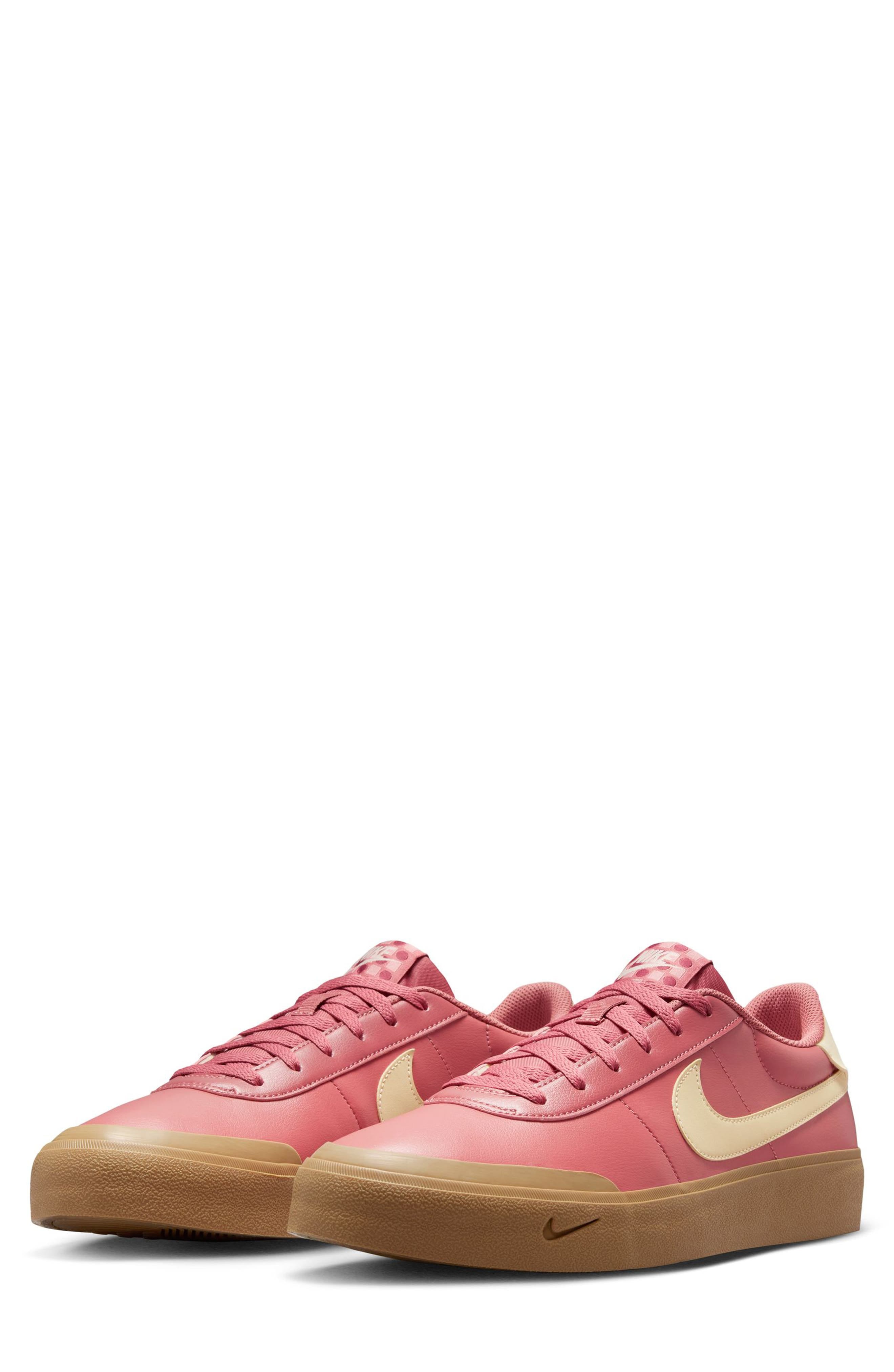 Nike Court Shot Sneaker Pink Full Size Run New