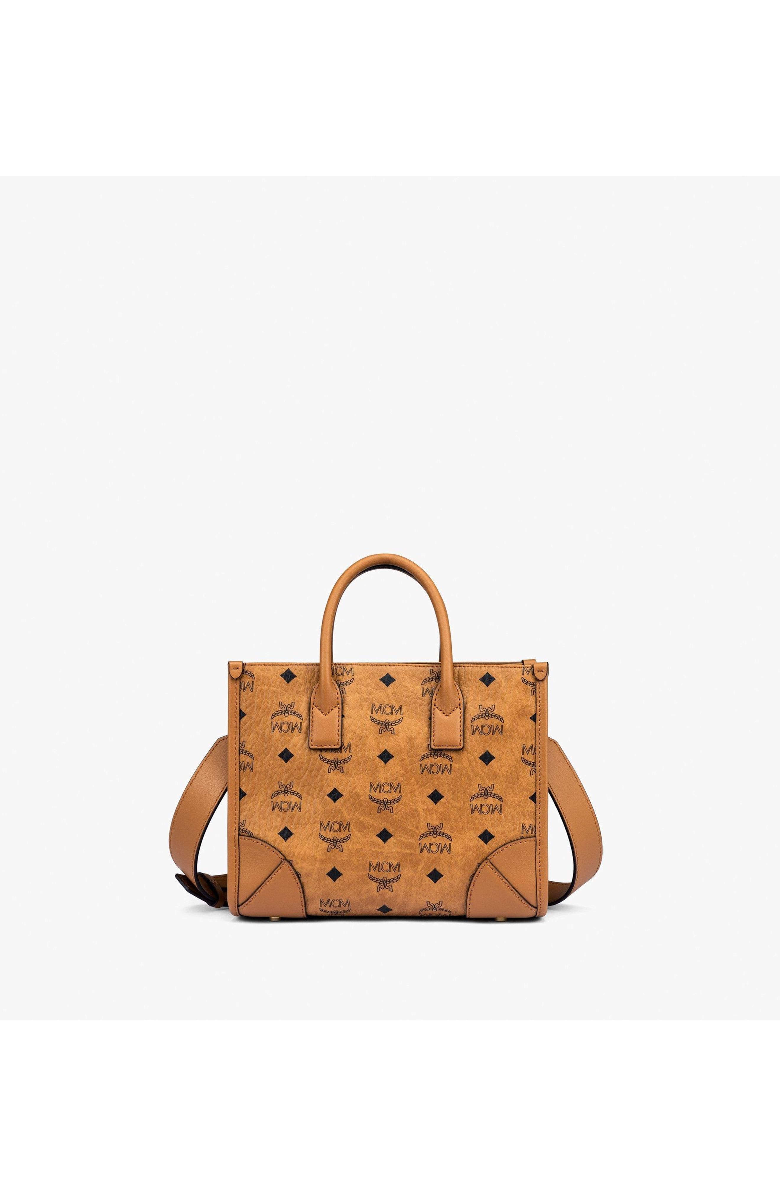 MCM München Tote Women's bags Small Cognac Visetos New