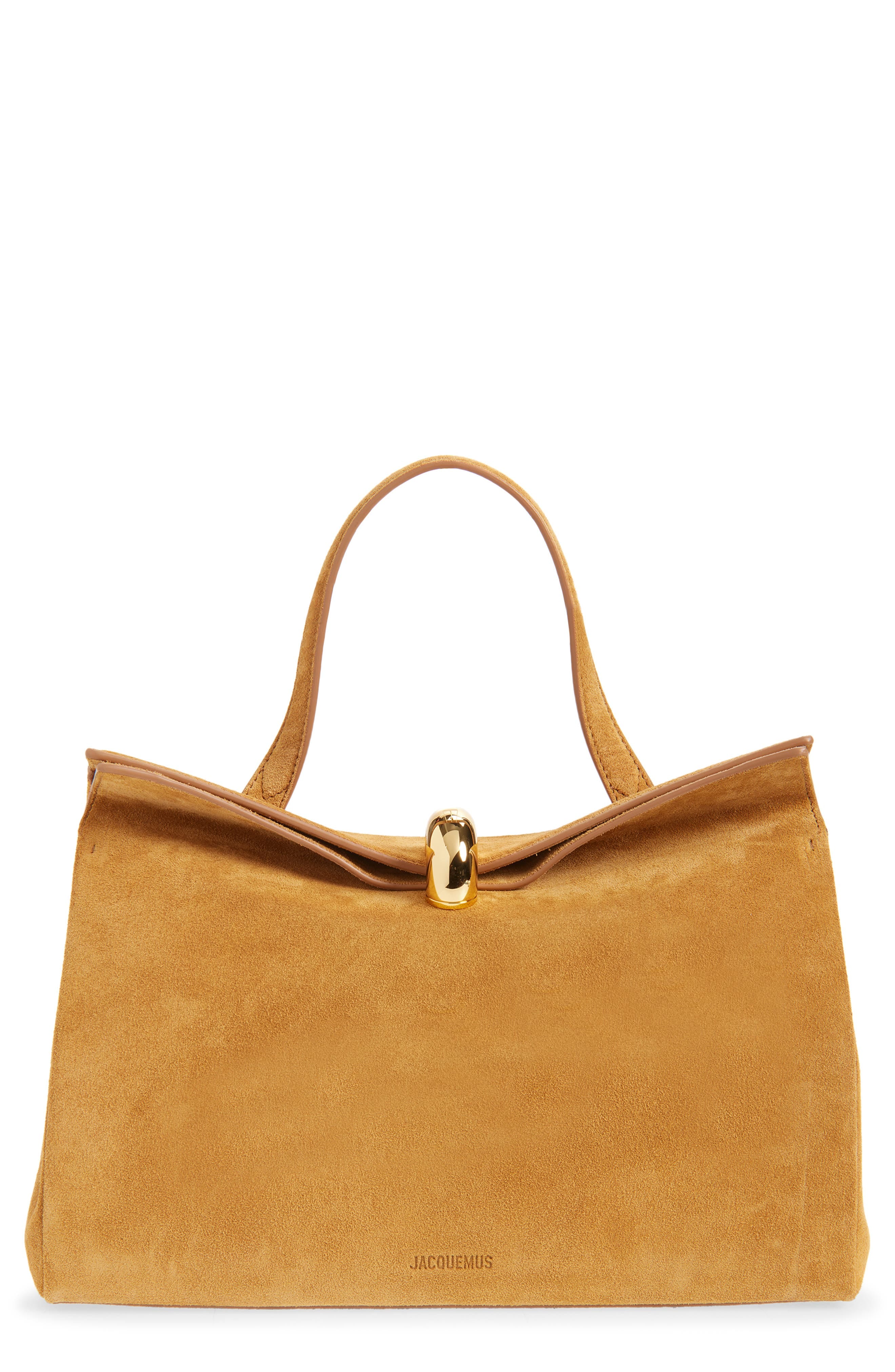 Jacquemus Le Valérie Women's bags Camel Calf Suede Top Handle Unspecified New