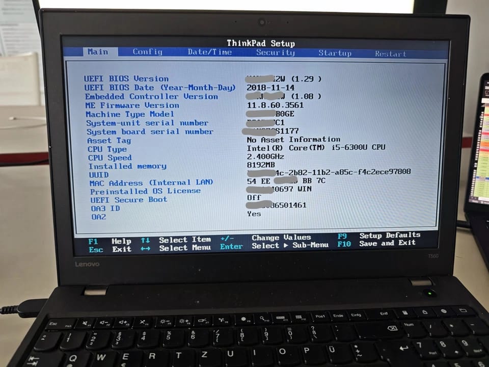 Lenovo ThinkPad T560 Computers 1TB 16GB Refurbished - Excellent