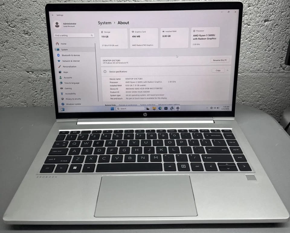 HP ProBook 445 G8 Computers Refurbished - Excellent 512GB 12GB