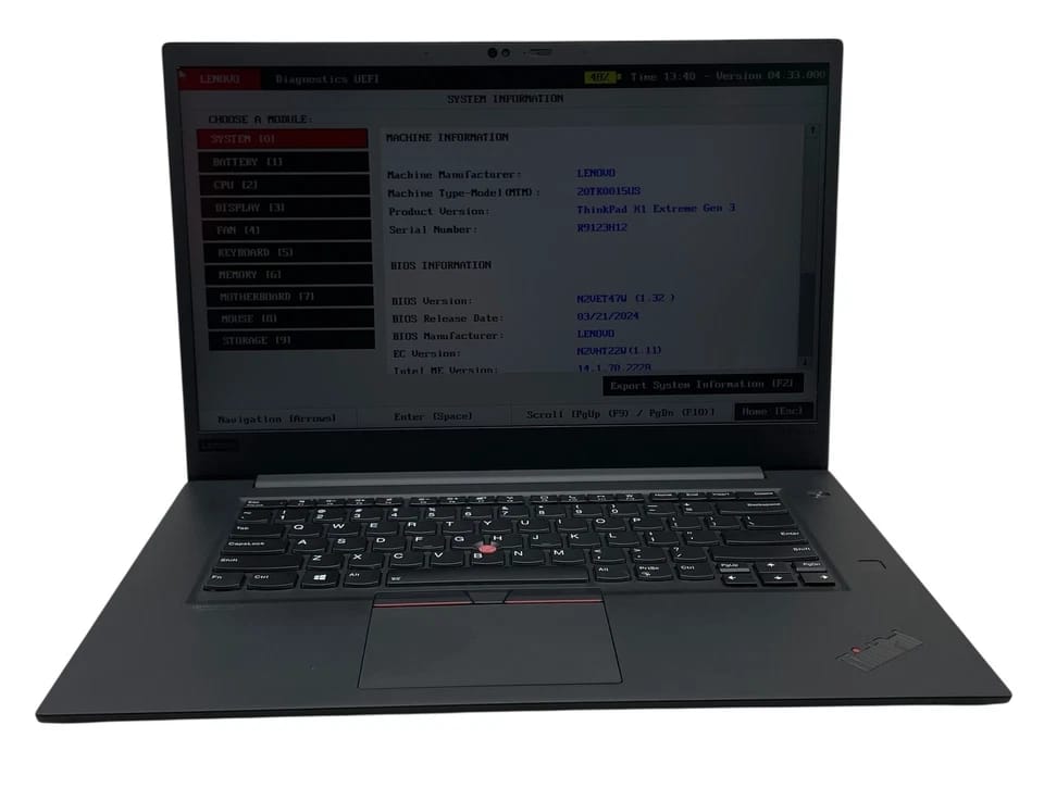 Lenovo ThinkPad X1 Extreme Gen 3 Computers 1TB 32GB Used - Good