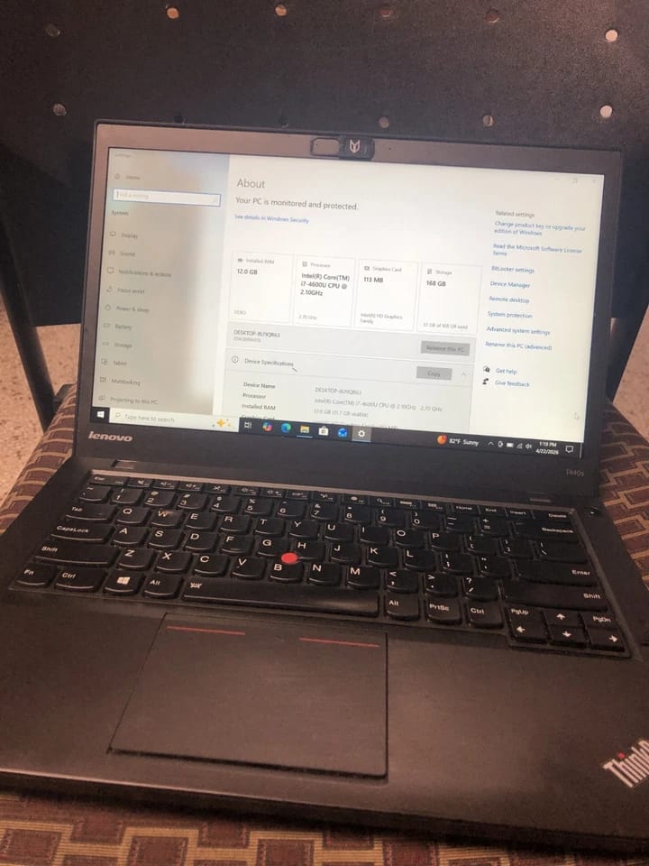 Lenovo ThinkPad T440s Computers 128GB Used - Good