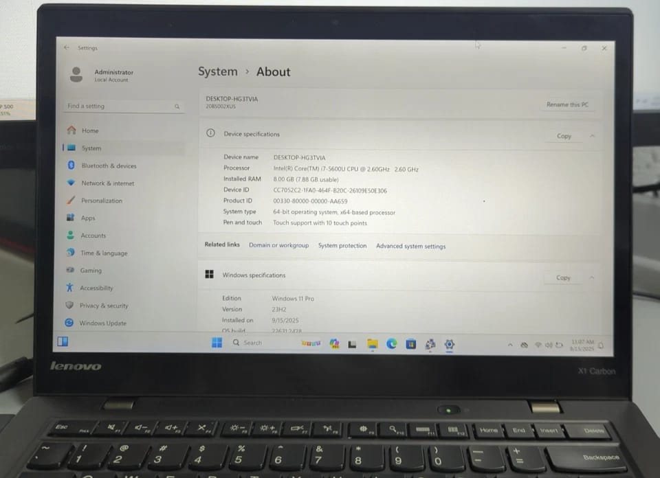 Lenovo ThinkPad X1 Computers 128GB 4GB Used - Good