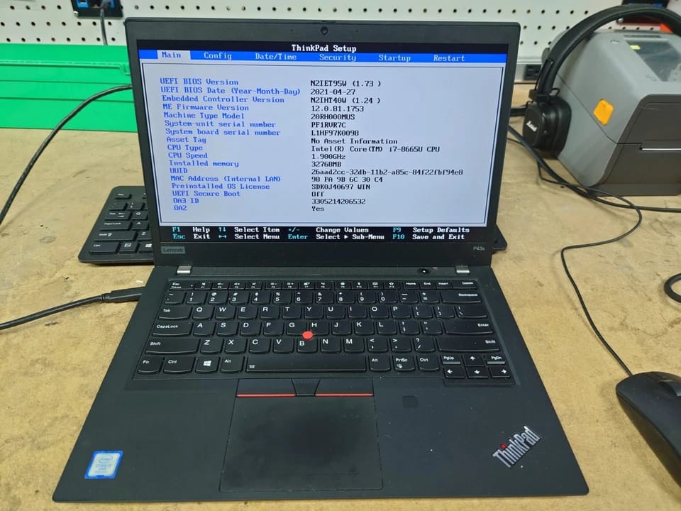 Lenovo ThinkPad P43s Computers 256GB 16GB Used - Good